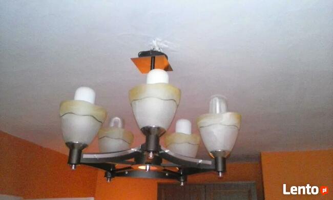 Żyrandol na pięć żarówek gwint E27