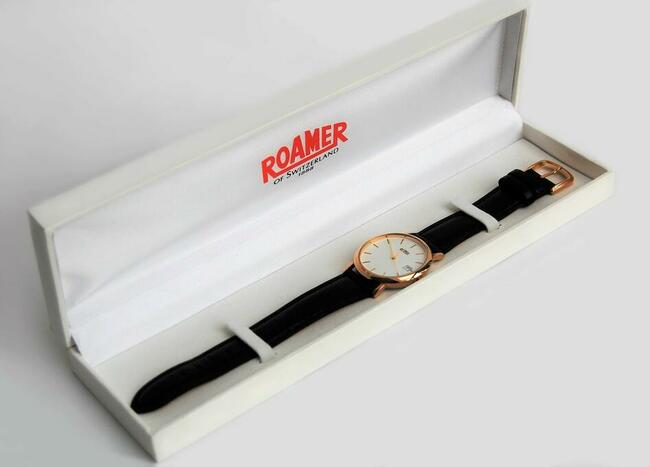Zegarek męski Roamer of Switzerland 503.209 złoty skórzany