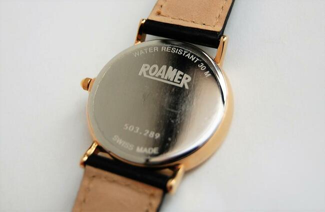 Zegarek męski Roamer of Switzerland 503.209 złoty skórzany