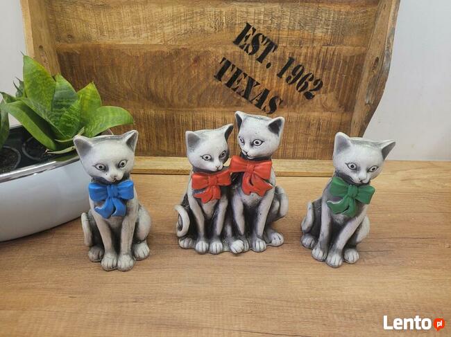 komplet kotów kotki gipsowe dekor