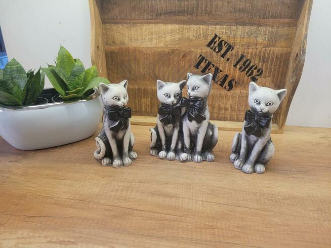 kot koty dekor gipsowy dekory figurka komplet