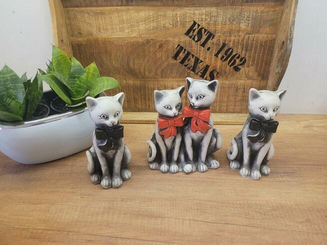 kot koty dekor gipsowy dekory figurka komplet