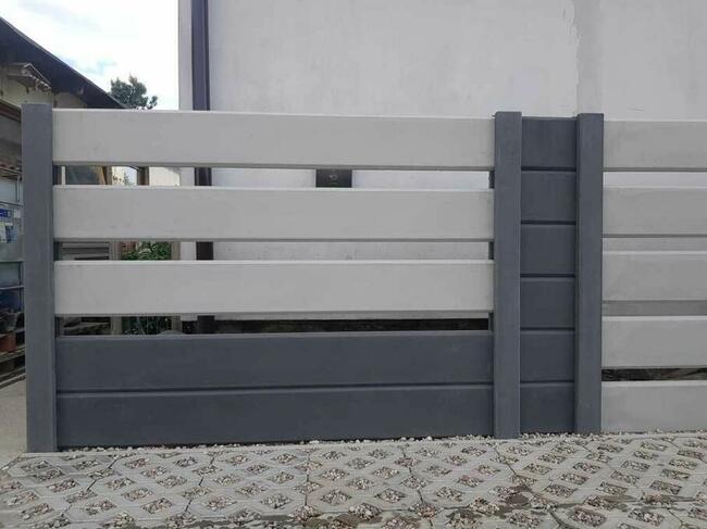 Ogrodzenie betonowe - kolor grafit