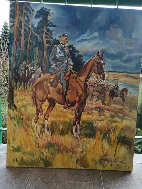 Kopia Wojciecha Kossaka 1926 Piłsudski na kasztance