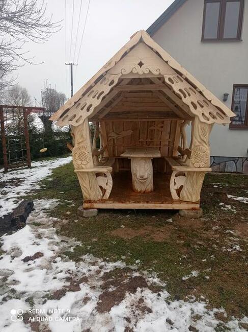 Ręcznie Rzeźbiona Altana Ogrodowa Rękodzieło wyprzedaż