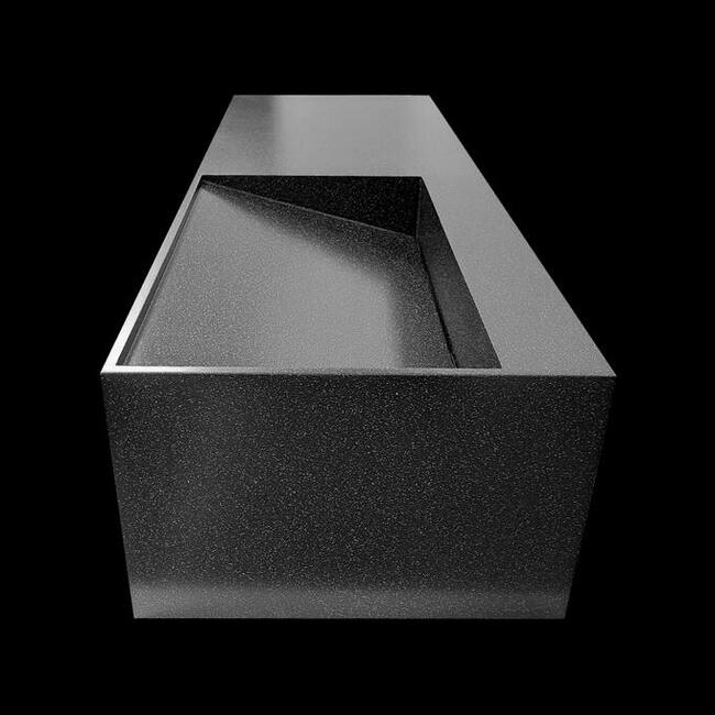 Szafka łazienkowa ze zintegrowaną umywalką z konglomeratu