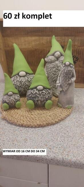 figurki gipsowe ogrodowe krasnal skrzaty z gipsu