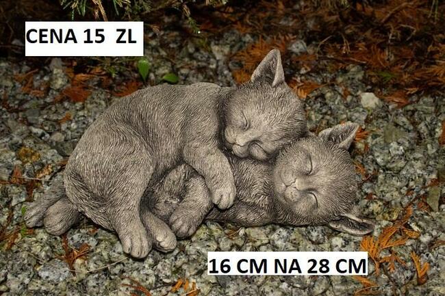koty z gipsu figurki ogrodowe kotki kot
