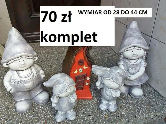 figurki gipsowe ogrodowe krasnal skrzaty z gipsu