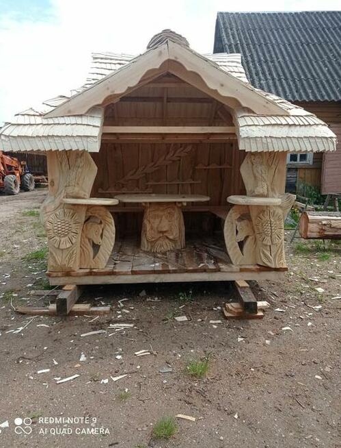 Ręcznie Rzeźbiona Altana Ogrodowa Rękodzieło wyprzedaż