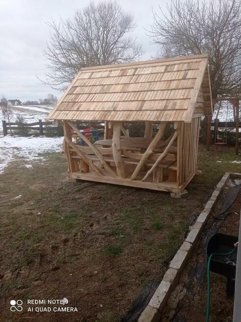 Ręcznie Rzeźbiona Altana Ogrodowa Rękodzieło wyprzedaż
