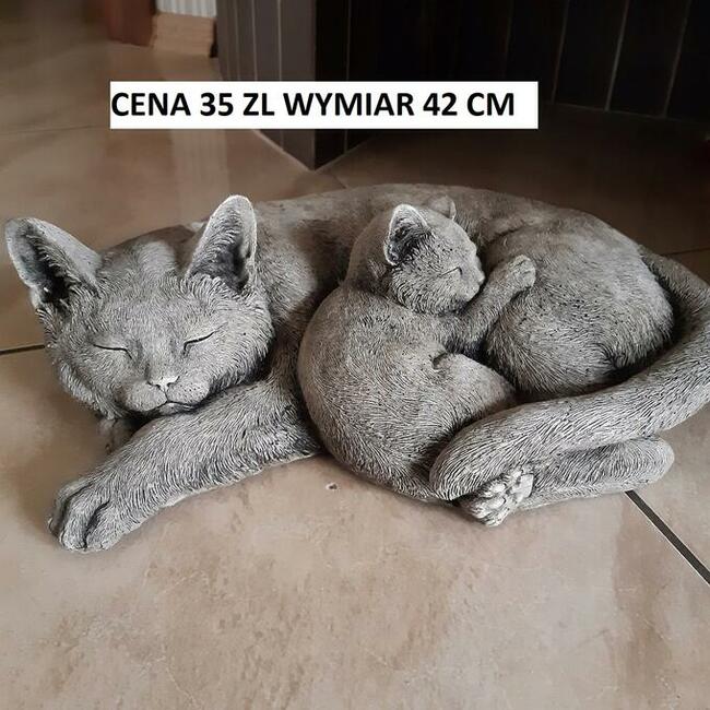 figurki gipsowe kot kotki kot