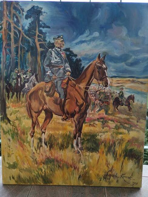 Kopia Wojciecha Kossaka 1926 Piłsudski na kasztance