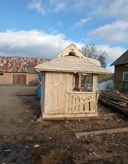 Ręcznie Rzeźbiona Altana Ogrodowa Rękodzieło wyprzedaż