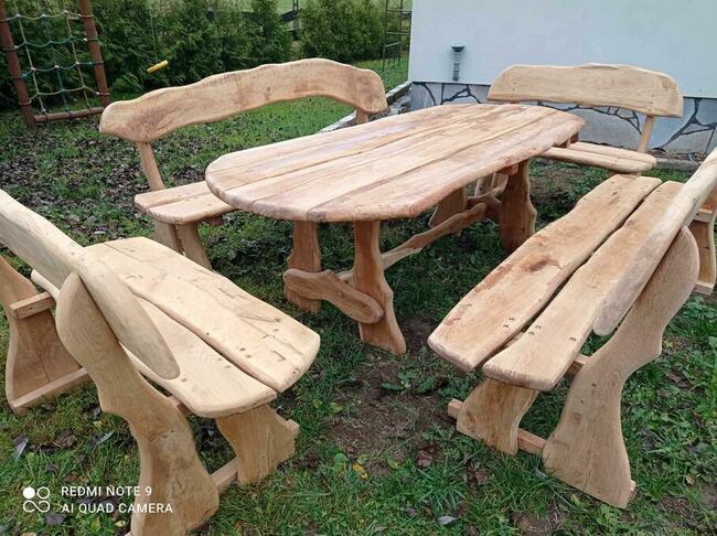 Sprzedam ręcznie rzeźbione meble ogrodowe