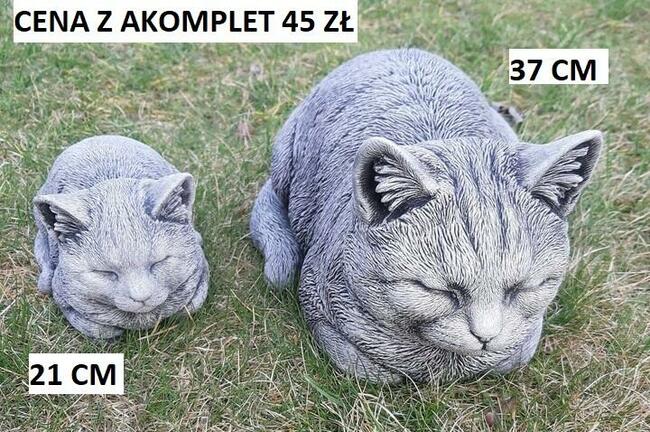 koty z gipsu figurki ogrodowe kotki kot