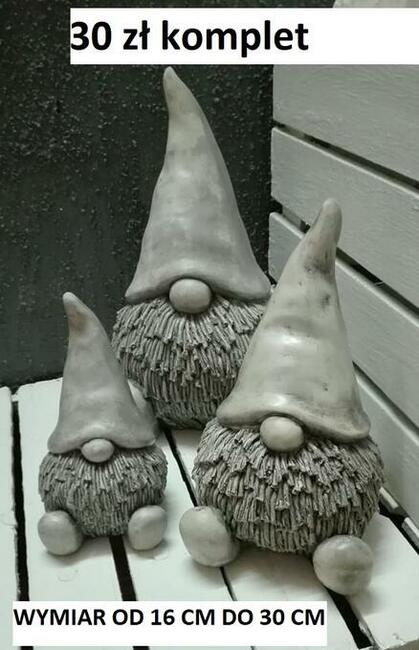 figurki gipsowe ogrodowe krasnal skrzaty z gipsu