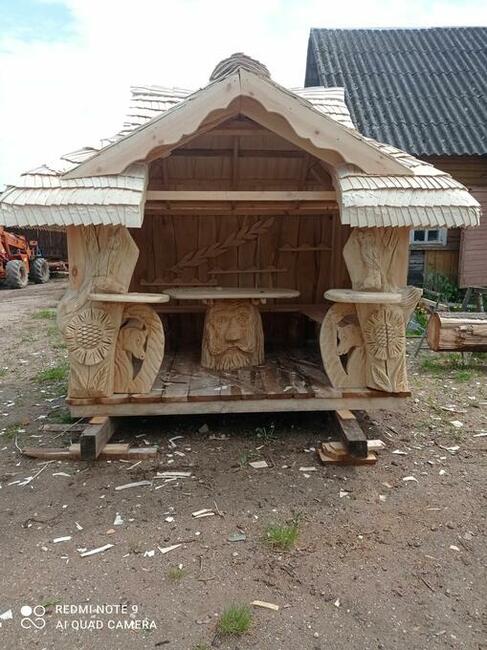 Ręcznie Rzeźbiona Altana Ogrodowa Rękodzieło wyprzedaż