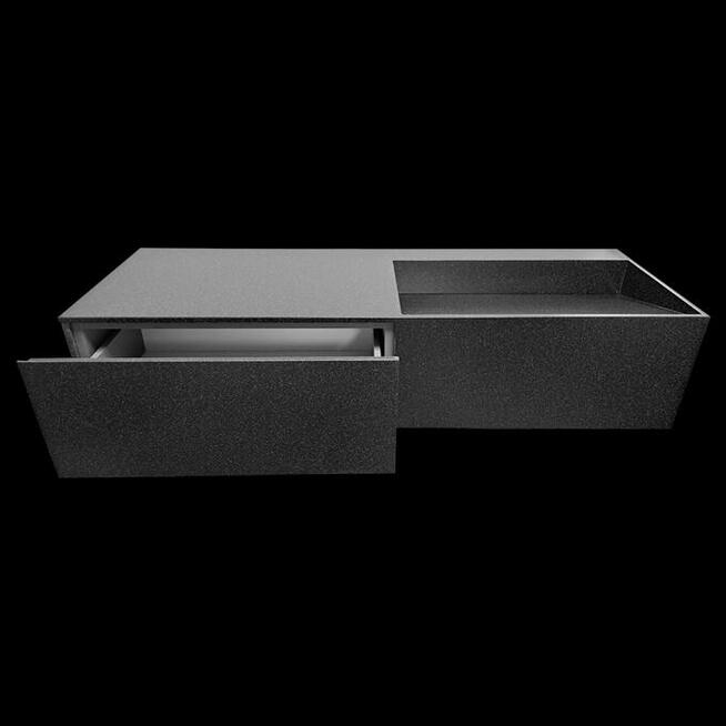 Szafka łazienkowa ze zintegrowaną umywalką z konglomeratu