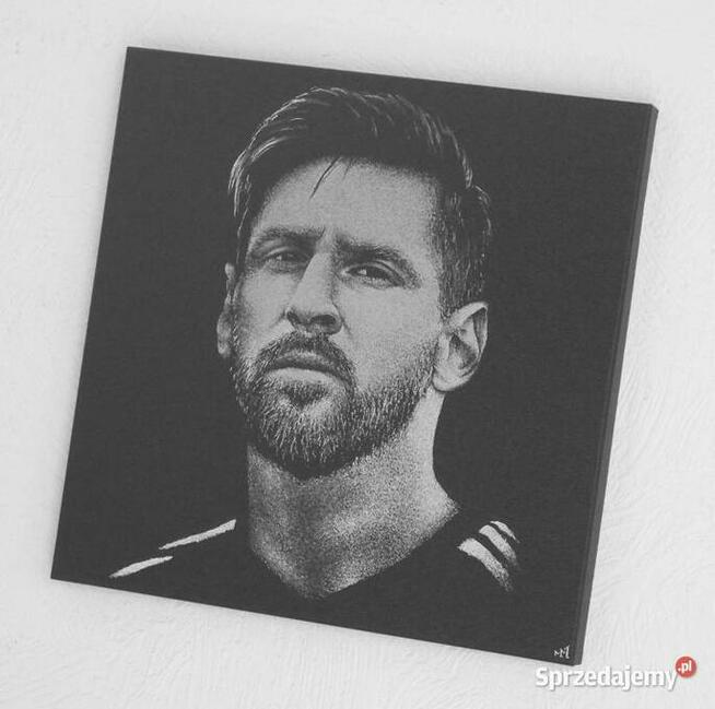 Leo Messi Obraz ręcznie grawerowany ...
