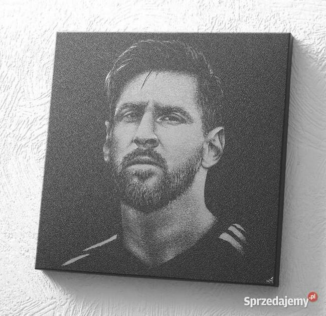 Leo Messi Obraz ręcznie grawerowany ...