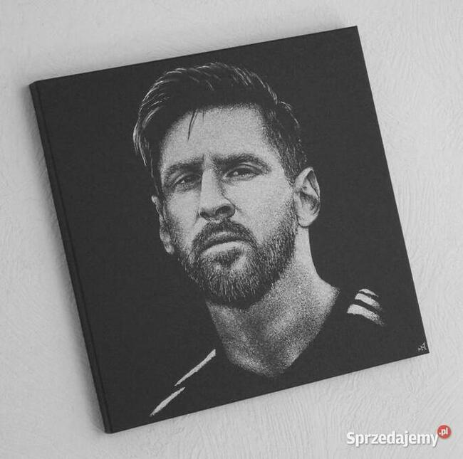 Leo Messi Obraz ręcznie grawerowany ...
