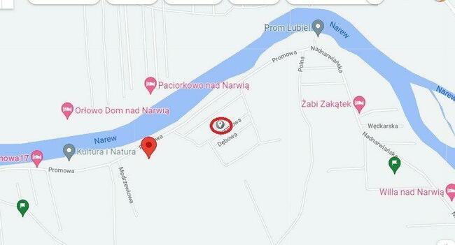 Duża działka z linią brzegową nad Bugiem k/Wyszkowa