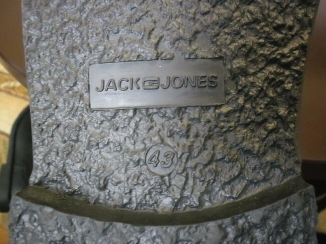 SZTYBLETY MĘSKIE CZARNE SKÓRA -JACK JONES