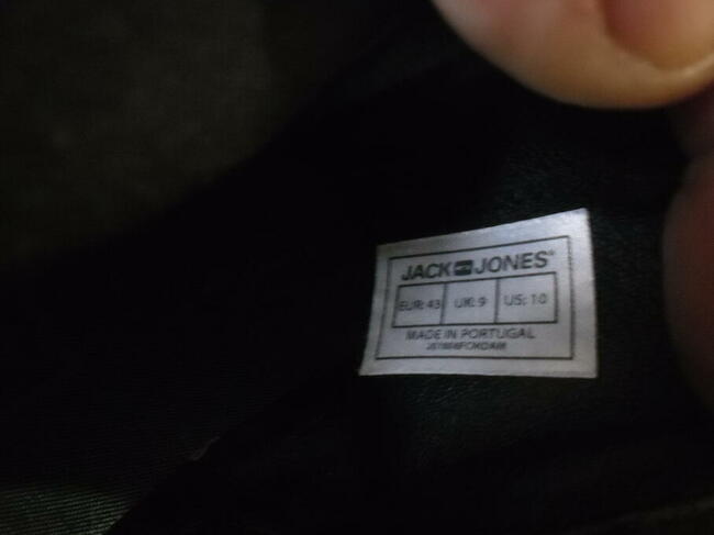 SZTYBLETY MĘSKIE CZARNE SKÓRA -JACK JONES