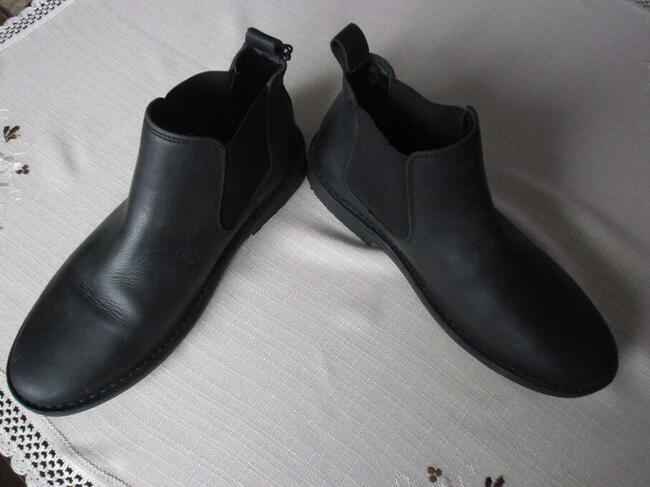 SZTYBLETY MĘSKIE CZARNE SKÓRA -JACK JONES