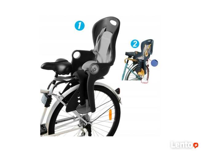 FOTELIK ROWEROWY CAMPELA SZARY DLA DZIECKA NA BAGAŻNIK RAMĘ