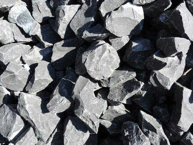 Czarny Kamień bazalt do gabionu 40-120 mm ogrodzenie grafit