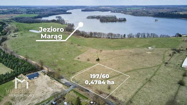 Działka z widokiem na jezioro / 0,48 ha / linia brzegowa