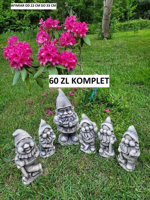 krasnale skrzaty figurki ogrodowe