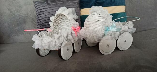 wózeczek z papierowej wikliny