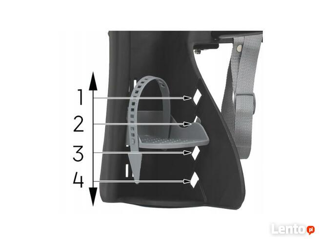 FOTELIK ROWEROWY CAMPELA SZARY DLA DZIECKA NA BAGAŻNIK RAMĘ