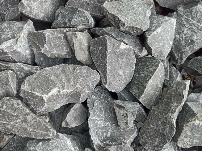 Czarny Kamień bazalt do gabionu 40-120 mm ogrodzenie grafit