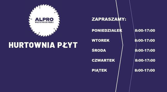 Hurtownia płyt i akcesoriów meblowych ALPRO w Ciechanowie