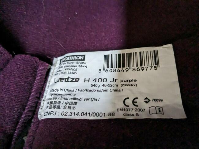 Kask narciarski/snowboardowy Wedze H400 Jr purple 48-52cm