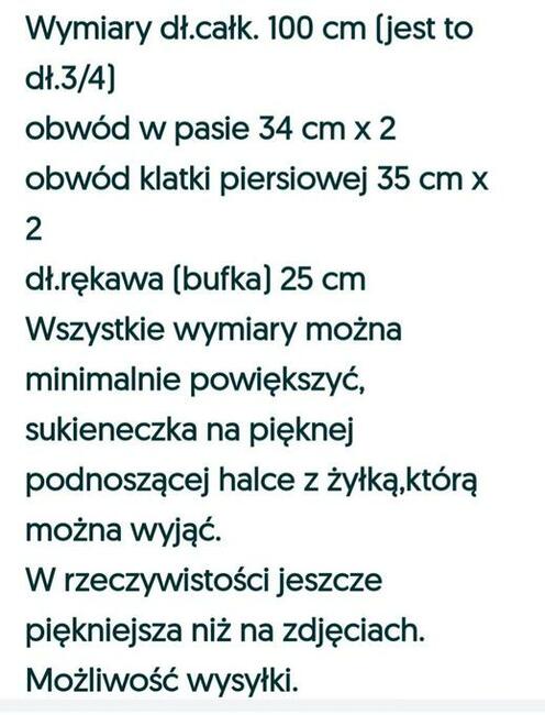 Sukienka do komunii świętej