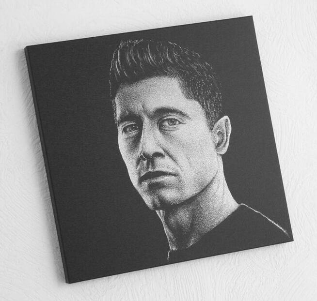 Robert Lewandowski Obraz ręcznie grawerowany ...