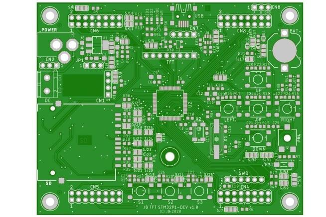 Płytka PCB - STM32F1 TFT Bluetooth USB RS485 SD RTC