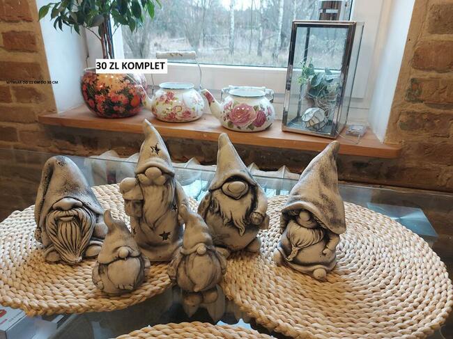 krasnale krasnale ogrodowe gipsowe skrzaty figurki