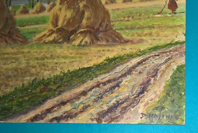 Obraz Pejzaż Ze Stogami Siana Dariusz Wąsowicz Starocia