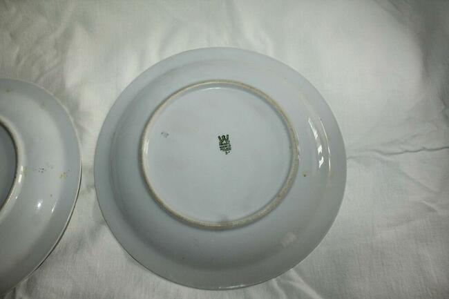 Talerze płaskie Wawel 2 sztuki kwiaty PRL