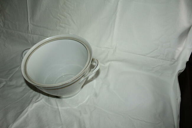 Serwis obiadowy Ćmielów zielony pasek PRL