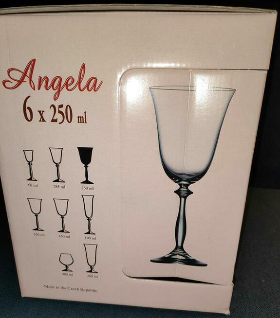 Kieliszki do wina 6 sztuk 250 ml. -NOWE !!!