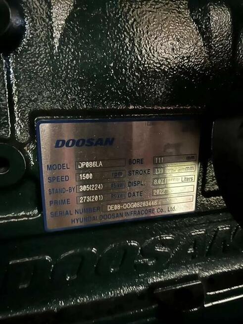 2026 rok Agregat Generator Daewoo 225kva 180kw