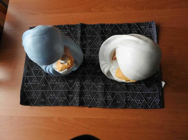 Figurka Jezusa z Matką Boską Gipsowa.Malowana ręcznie.