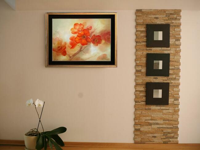 Gałązka Pigwy Impresja, ręcznie malow.olejny, L.Olbrycht